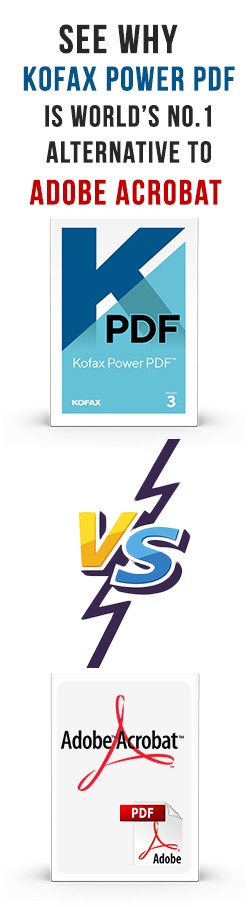 Kofax Power PDF vs Adobe Acrobat